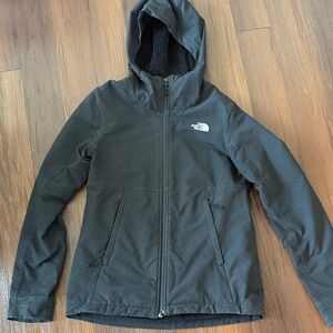 The North Face Black Hooded Softshell Coat